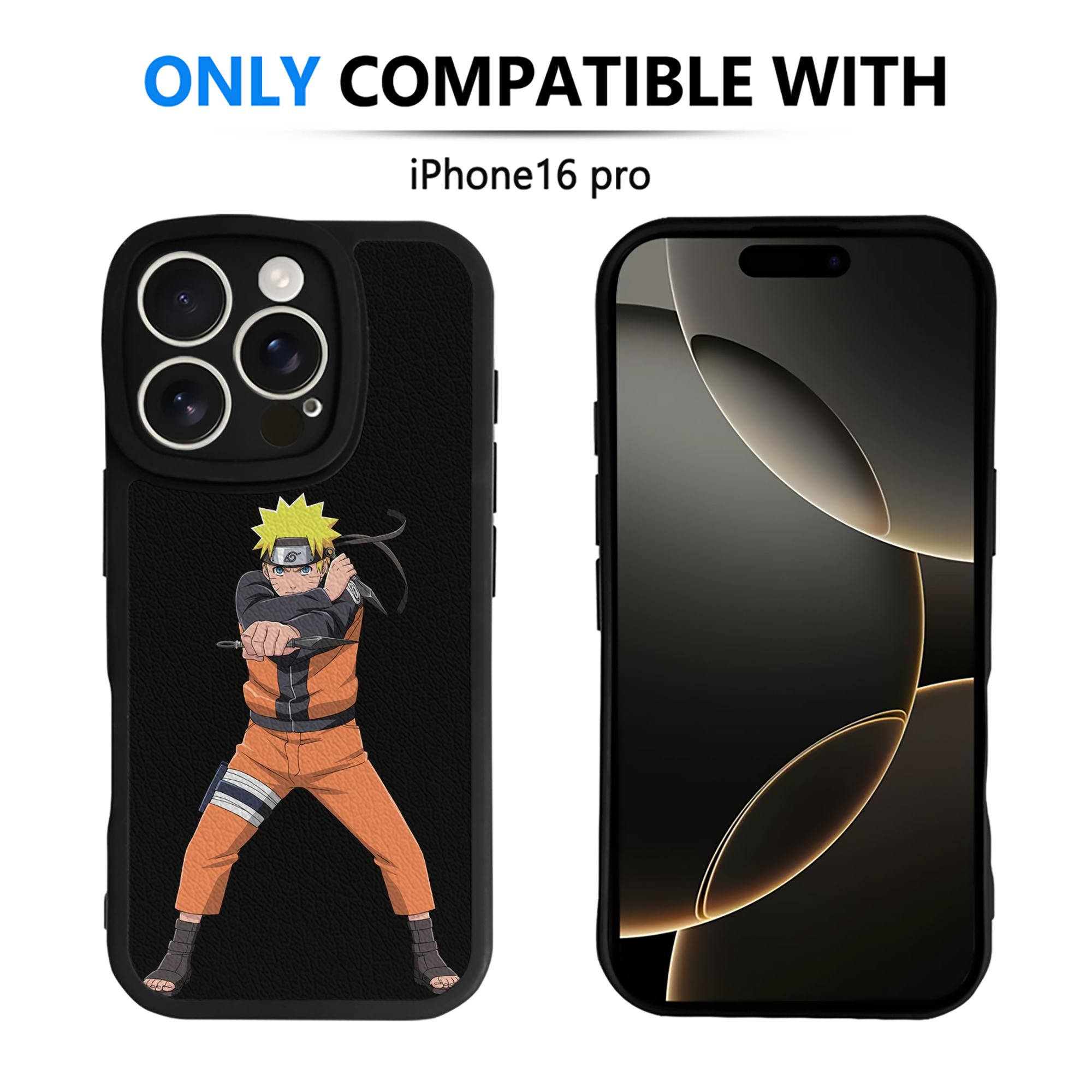 （画像用） NARUTO -ナルト- うずまき ナルト Uzumaki Naruto 【iPhone 16シリーズ対応】シリコンスマホケース（レザー調） 材質：シリコン